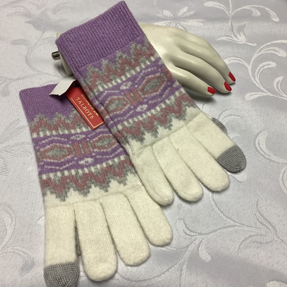 TALBOTS 3 PIECE SET HAT SCARF GLOVES. NEW. VERY PRETTY - Picture 6 of 12